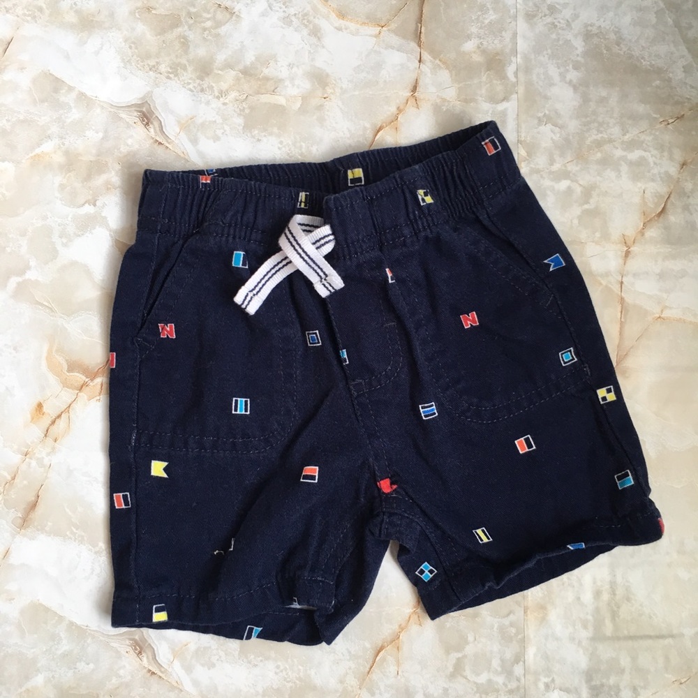 Nautica Shorts for baby. Blue. 3/6mo